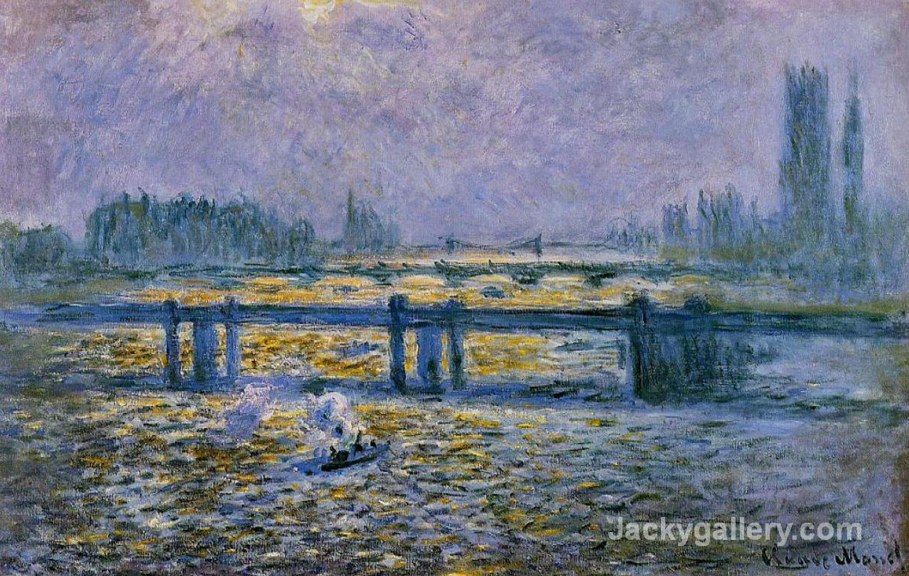Charing Cross Bridge, Reflections on the Thames by Claude Monet paintings reproduction